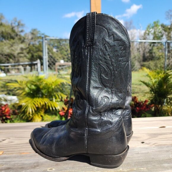 Nocona Imperial Calf Western Boots Men 10 EE Black Western Cowboy NB2005 FLAW - Picture 4 of 16